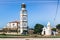 Church and tower bell tower in Portugal interesting picture for screensaver