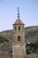 church tower of a historic village in Spain called albarracin
