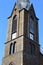 church tower in Langenfeld during winter