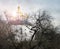 Church in the trees. Church. Old Church in Chernigov. Golden dome. History. Old City