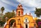 Church with trees in PeÃ±a de Bernal queretaro mexico IV