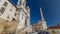 Church of Trinita dei Monti and Egyptian obelisk timelapse hyperlapse in Rome in Italy.