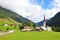 Church in a valley in Austria