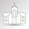 church vector christian religion icon building catholic illustration cross symbol