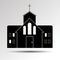 church vector christian religion icon building catholic illustration cross symbol