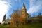 Church of Villandro during autumn season. Bolzano, Italy.