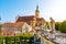 Church of the Virgin Mary Victorious. View from Vrtbovska baroque garden, Prague, Czech Republic