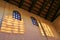 Church windows in the Basilica Santa Eufemia, Grado, Italy.