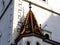 Church in Zagreb with enamel finished yellow and green colorful clay roof