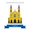 Churches of Chiloe in Chile vector flat attraction landmarks