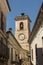 Churchtower and residential buildings in Roccamorice Italy