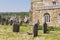 Churchyard of St Nicholas church in the village of Abbotsbury