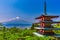 Chureito Pagoda with beautiful mount fuji in the background