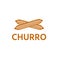 Churro Latin American snack vector design template