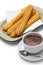 Churros and hot chocolate, spanish breakfast