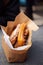 Churros in a paper bag, AI generative street food