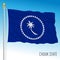 Chuuk State flag, Micronesia, vector illustration
