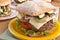 Ciabatta Burger with Beef, Mushrooms and Cheese