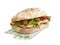 Ciabatta sandwich Chicken tomato with clipping path