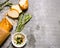 Ciabatta wrapped in paper with rosemary and oil.