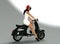 Ciao bella - Beautiful woman on a stylish Italian scooter