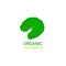 Cica logotype vector illustration. Green leaf logo for organic cosmetics, natural products, beauty and medicine Gotu