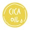 Cica oil label for natural beauty product advertising