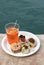 Cicchetti and Aperol Spritz traditional venetian food and drink