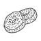 Cider Donuts Icon. Doodle Hand Drawn or Outline Icon Style