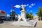 Cienfuegos, Cuba - 30/03/2018: Jose Marti monument in the central park of the city