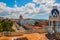 CIENFUEGOS, CUBA, Palacio Ferrer: Panorama that opens from the terrace of the Palace to the Central square and building Municipali