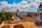 CIENFUEGOS, CUBA, Palacio Ferrer: Panorama that opens from the terrace of the Palace to the Central square and building Municipali