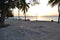 Cienfuegos, Cuba, view on La Punta beach during sunset