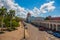 CIENFUEGOS, CUBA: The view from the top of the building Municipality, City Hall, Government Palace. Parque Jose Marti square in th