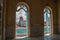 CIENFUEGOS, CUBA: View through the Windows of the Palace on the center of the city and the building Municipality.