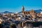 Cieza with its church, Parroquia La Asuncion in the Murcia region in Spain