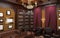 Cigar room, interior visualization, 3D illustration