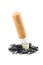 Cigarette Ash Macro Closeup Isolated