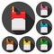 Cigarette flat icons set