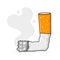 Cigarette Hand Drawing. Illustration Of The Concept. Set Of Vector Graphics