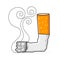 Cigarette Hand Drawing. Illustration Of The Concept. Set Of Vector Graphics