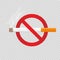 Cigarette isolated on background. Vector illustrations in realistic style
