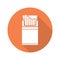 Cigarette pack flat design long shadow icon