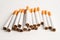 Cigarette, tobacco in roll paper with filter tube, No smoking concept