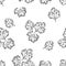 Cilantro black and white seamless pattern. Seasoning, spice, herb outline image.