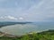 Ciletuh geopark landscape with sea view