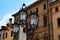 Cima Square, lamp, historical buildings in Conegliano Veneto, Treviso, Italy
