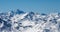 Cime Caron val thorens Meribel view sunset snowy mountain landscape France alpes