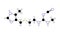 cimetidine molecule, structural chemical formula, ball-and-stick model, isolated image histamine h2 receptor antagonist