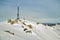 Cimone snow-capped mountain weather station, Appenino Tosco Emiliano